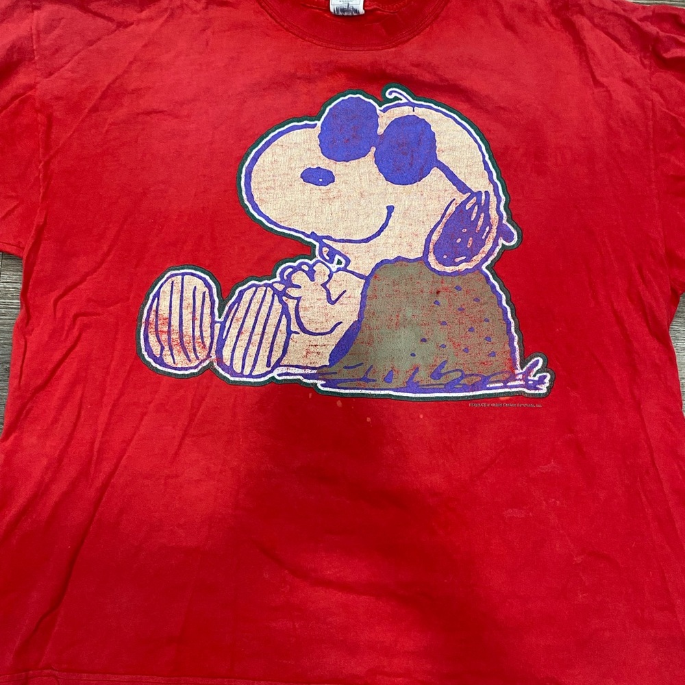 Red Snoopy Graphic T-Shirt